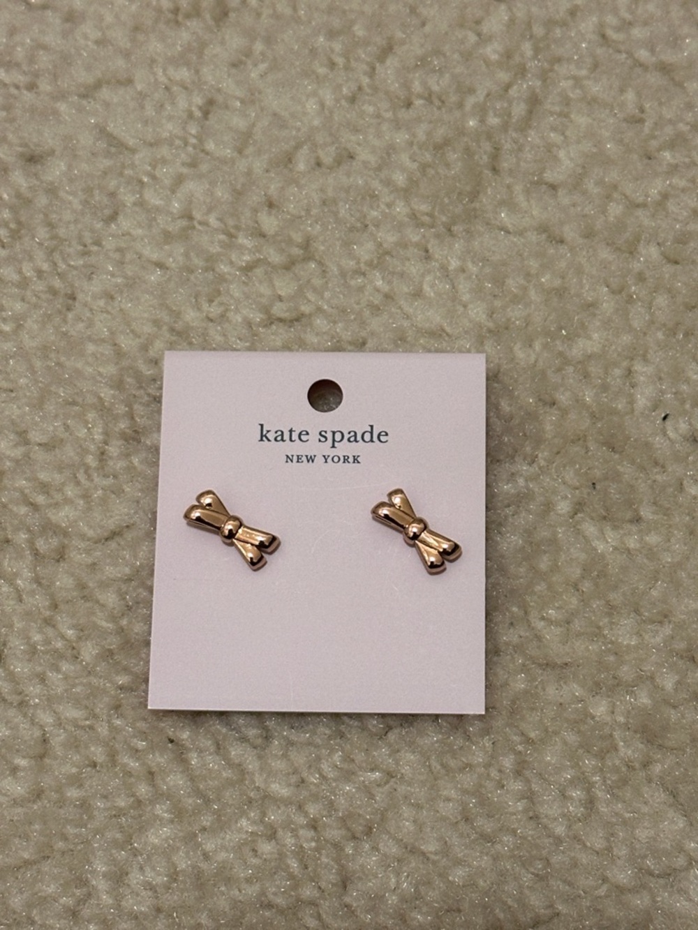 kate spade Rose Gold bow Earrings